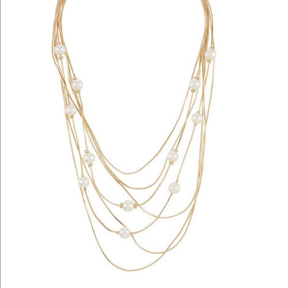 Kenneth Jay Lane gold tone multi-chain necklace NWT - Picture 2 of 5